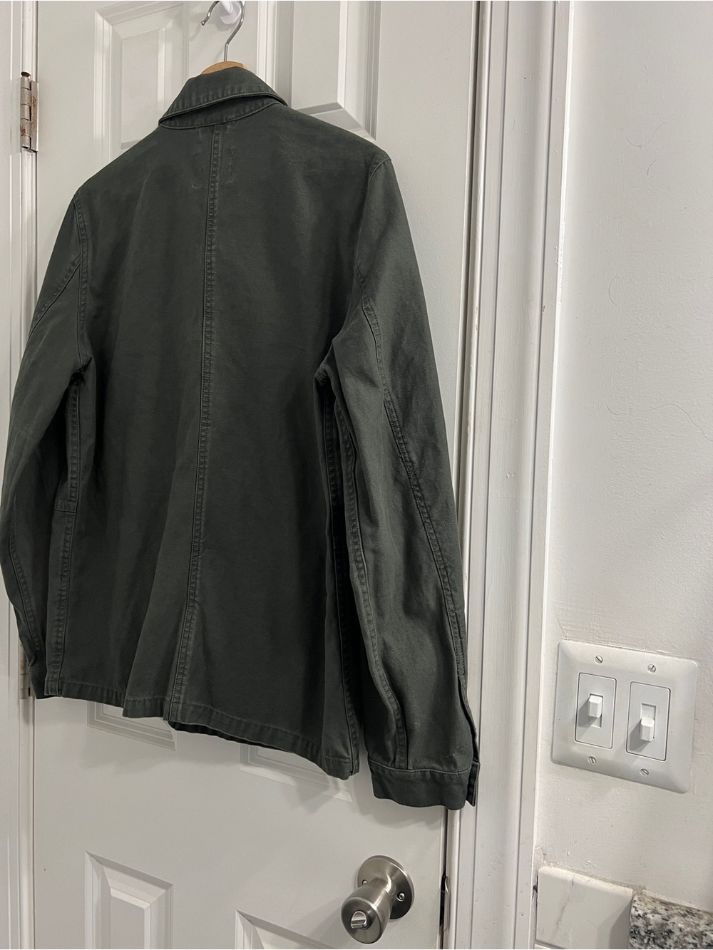 ASOS Olive Green Utility Jacket Shirt with Patch Pockets- Small - Picture 9 of 13